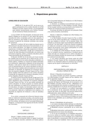 Página núm. 8 BOJA núm. 85 Sevilla, 3 de mayo 2011 
1. Disposiciones generales 
CONSEJERÍA DE EDUCACIÓN 
ORDEN de 11 de ab...